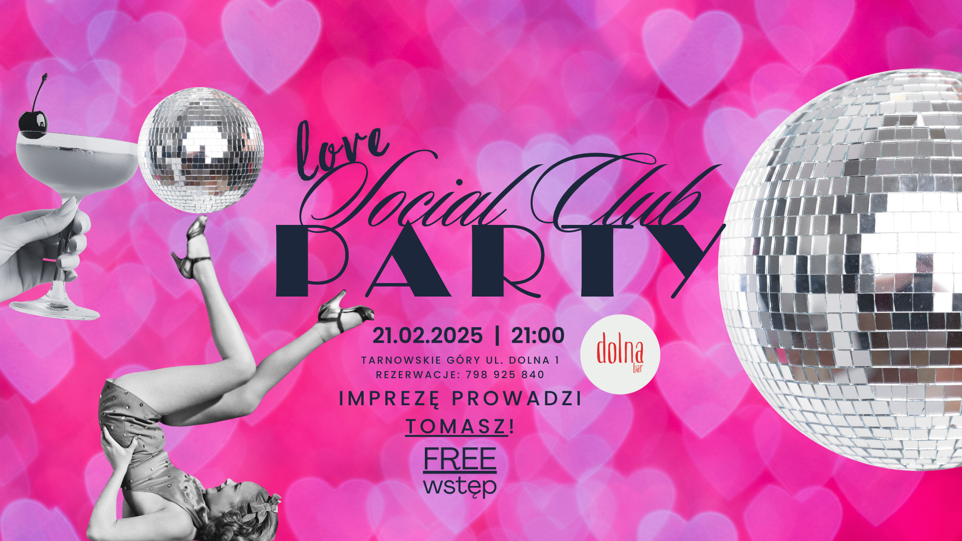 impreza z okazji walentynek miesiaca milosci tarnowskie gory dolna bar cocktajle